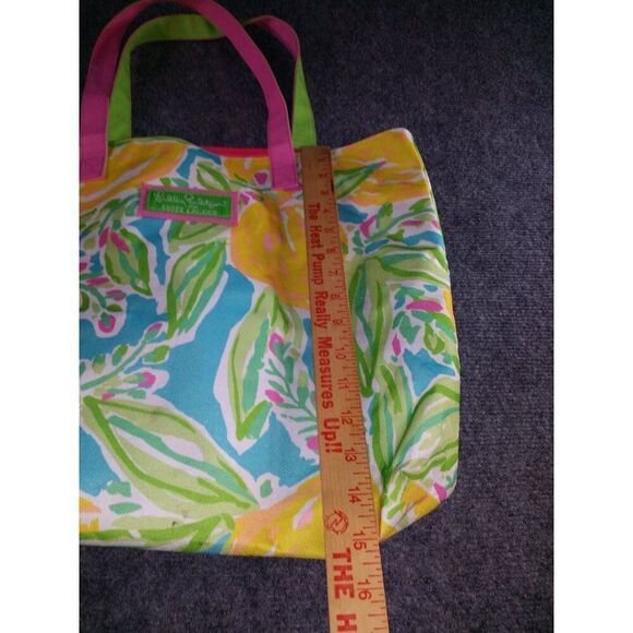 Lilly Pulitzer By Estee Lauder Floral Tote Bag Canvas Bag Multicolor Boho - Picture 6 of 7